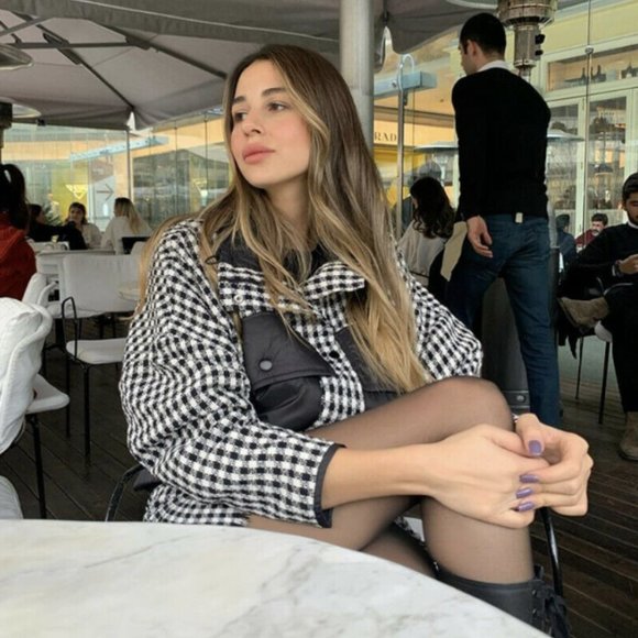 Zara HoundstoothTweed Jacket MSRP $89 - Picture 8 of 9